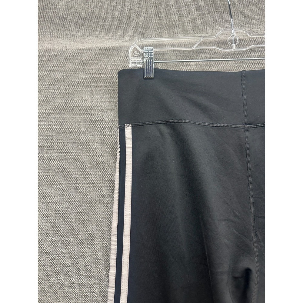 Adidas Aeroready Leggings Womens Large Black 3 Stripes High Rise Athleisure Yoga - Picture 14 of 16